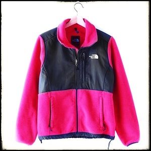 The North Face Denali Polartec Fleece Jacket Pink Black Woman’s Recycled 💕🖤💕